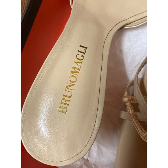 Bruno Magli Beige Heel Sandals - Size 39 EUR  9 US New In Box - Picture 11 of 12